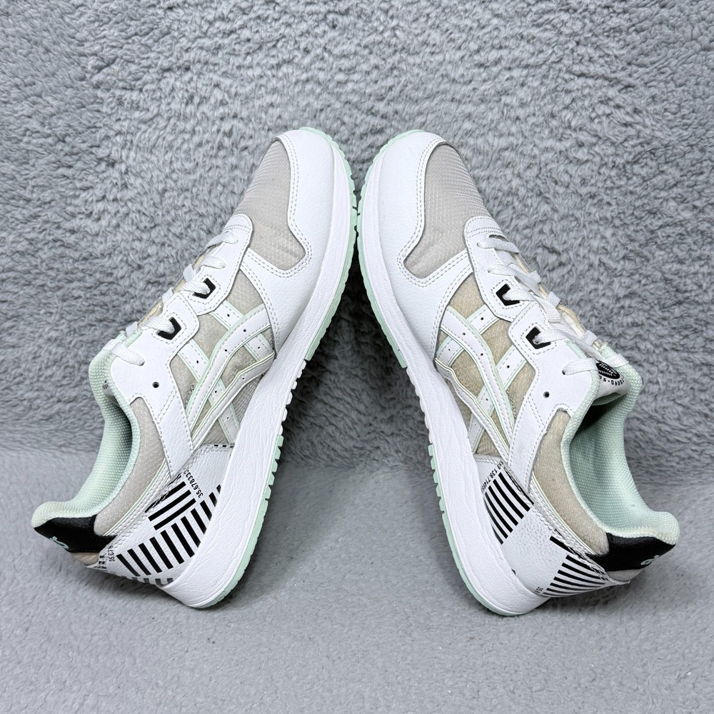 Asics Lyte Classic Womens Size 10.5 Low Top Sneakers Shoes White Green - Picture 6 of 9